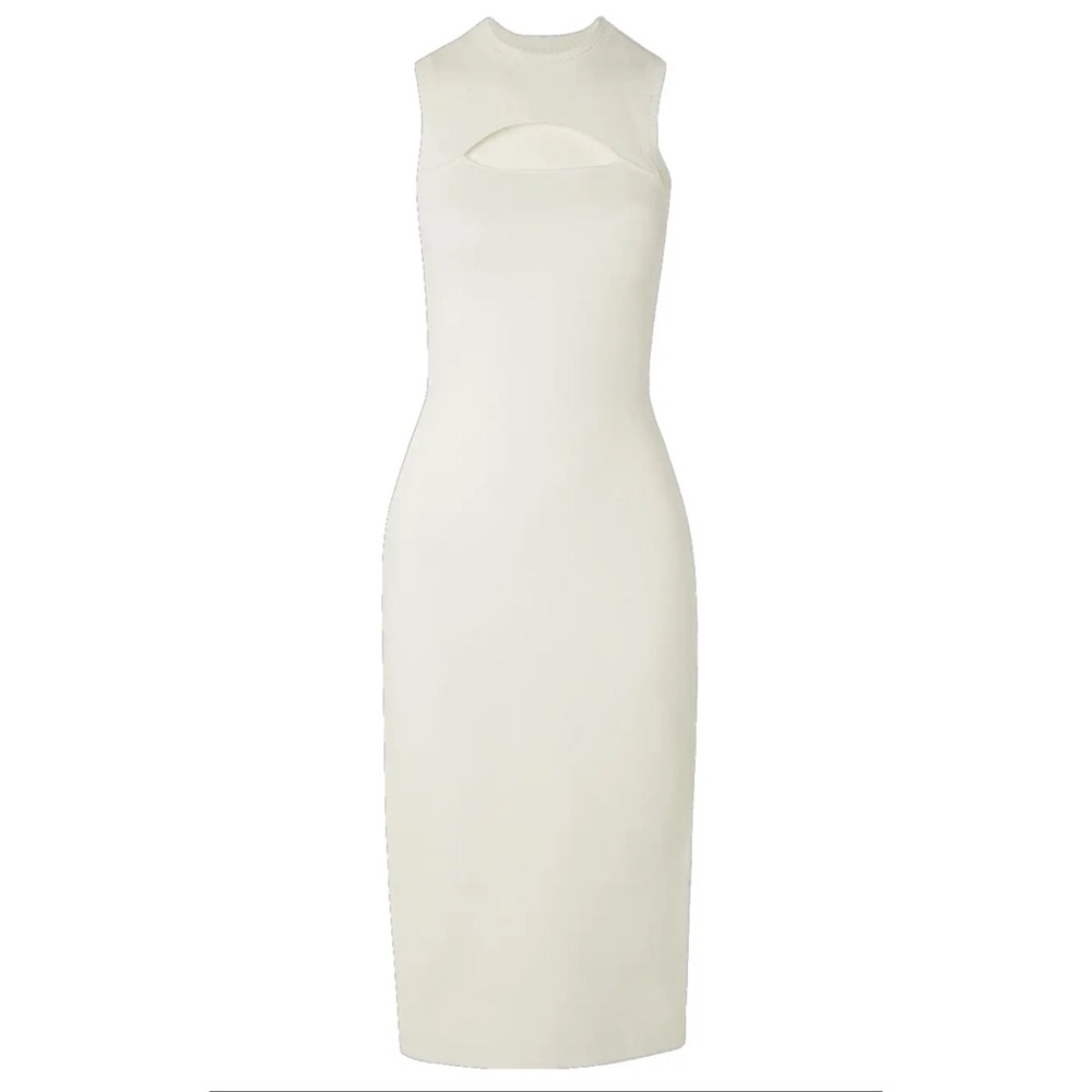 Victoria Beckham Cream Midi Dress